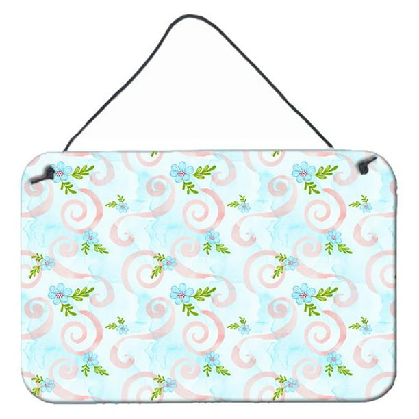 Caroline's Treasures BB7482DS812 Watercolor Blue Flowers and Swirls Wall or Door Hanging Prints 8x12 Multicolor Caroline's Treasures BB7482DS812 Watercolor Blue Flowers and Swirls Wall or Door Hanging Prints 8x12 Multicolor